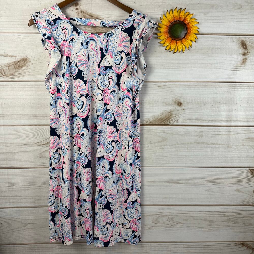 Lilly Pulitzer Dani It's For Shore High Tide Sleeveless Dress Size Medium